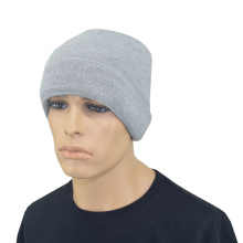 шапка вязаная серая