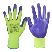 перчатки нейлон 13 класс с нитриловым покрытием арт N1001 HI-VIS 9 L 2